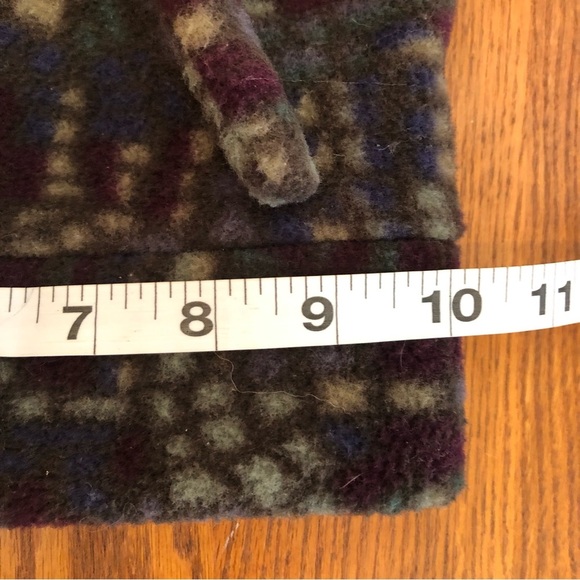 Vintage Columbia Fleece, Elf Long Cap, Abstract Mosaic, Purple/Blue/Cream, S/M - Picture 6 of 8